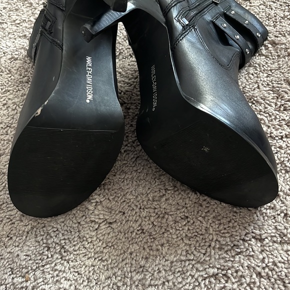 Harley-Davidson black leather high heel boots - Picture 10 of 14